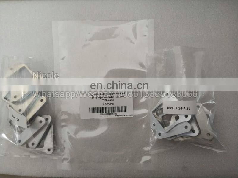 NO.569-3 Aluminium For CAT3412 Injector,  Size7.22 and 7.24-7.26, One Set 6 Pcs