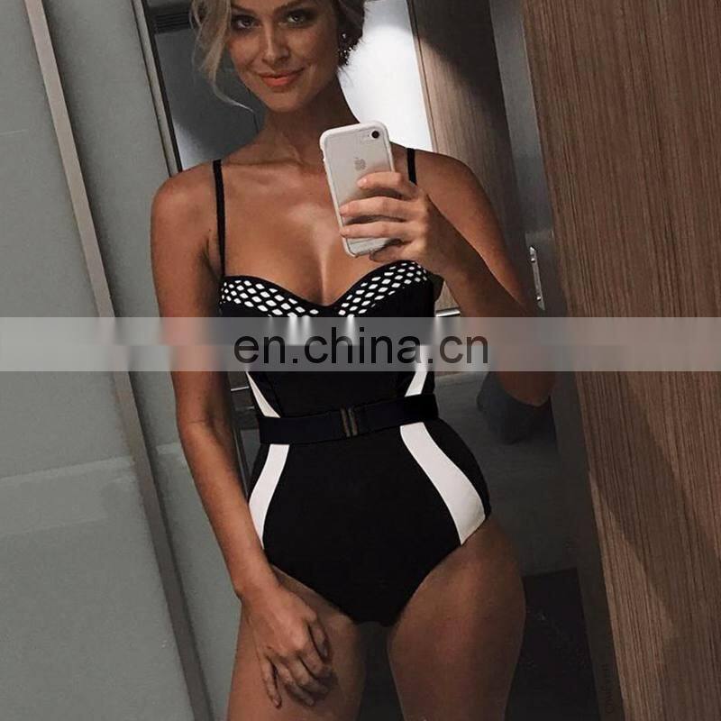 2019 Push up mesh bikinis mujer monokini string one-piece suits Sexy swimwear women swimsuit Summer beach wear swim suit