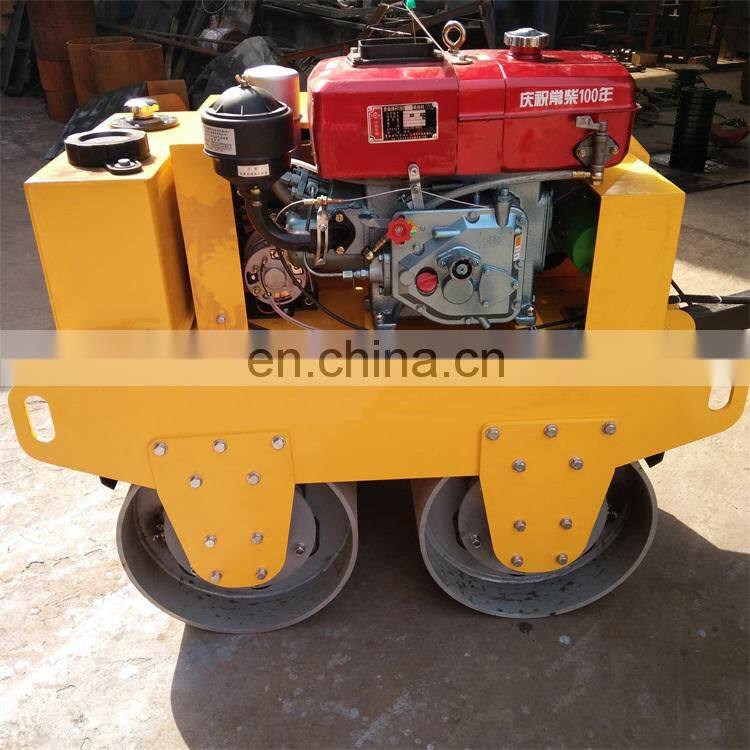 CE mini tandem pedestrian road rollers for soil compaction and asphalt patching for sale