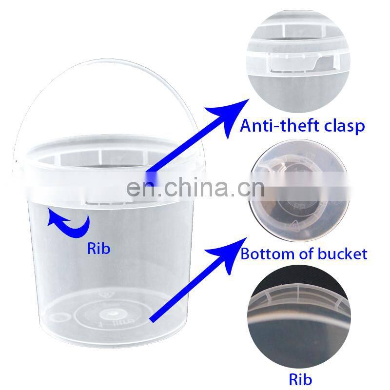 Clear plastic golf ball container with lid and handle