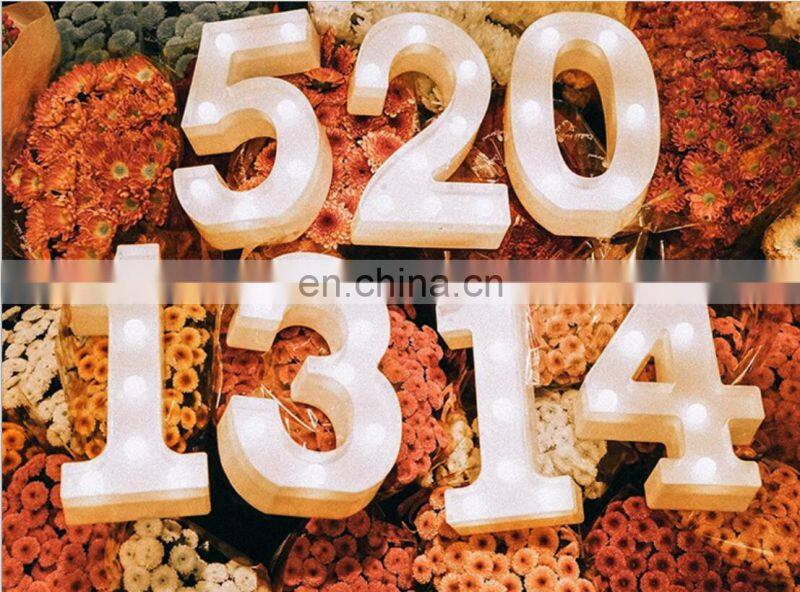 Manufacturer professional custom warm white wedding events party decor led light house numbers