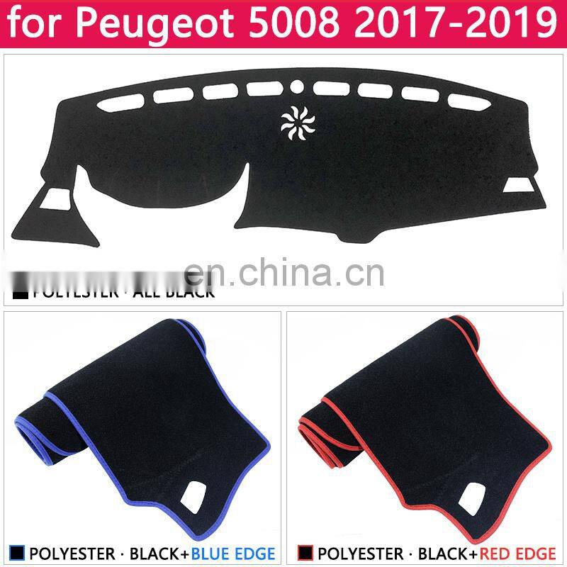 for Peugeot 5008 2017 2018 2019 2020 MK2 Anti-Slip Mat Dashboard Cover Pad Sunshade Dashmat Anti-uv Protect Carpet Accessories