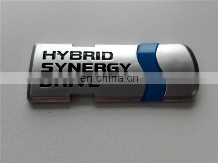 Plastic Custom Chrome Letter Car Body Decoration Hybrid Synergy Drive Rear Emblem