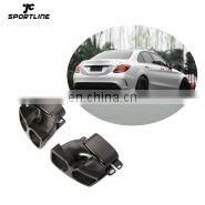 JCSPORTLINE Carbon Fiber W222 Rear Trunk Spoiler for Benz S-Class W222 Sedan 4-Door 2014 - 2017