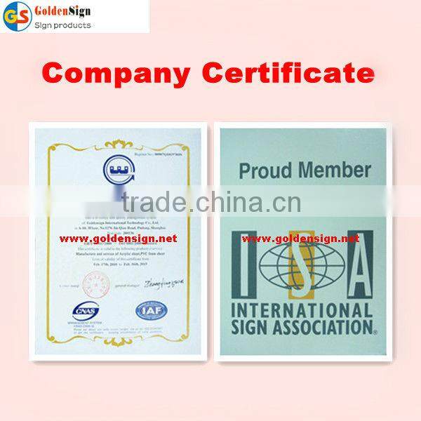 Goldensign partition board pvc foam sheet
