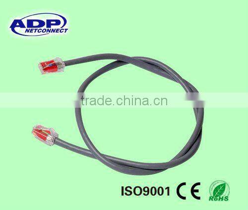 high quality2core 7*0.12mm Cu flat telephone cable with RJ11 connector