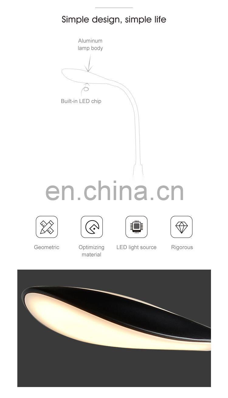HUAYI Modern Style Indoor Bedroom Office Decoration Reading Black Aluminum LED Table Lamps