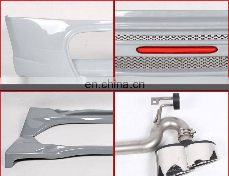 Runde ABS Material Car Modification Sport Style Front Rear Lip Side Skirt Spoiler Exhaust Suitable For 2013-2016 Audi A4L Body Kit