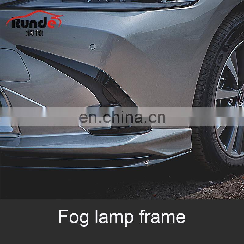 Runde PP Material Body Parts With Front Rear Lip Spoiler Side Skirt Rear View Mirror Fender For 2018-2021 Lexus ES body kit