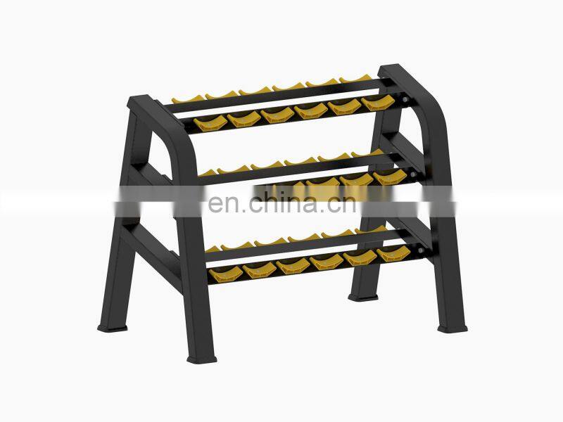 Home gym commercial professional dumbbell rack fitness equipment 3 layers rack