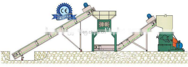 Waste furniture sofa pellets cardboard shredder and separator commercial garbage shredder