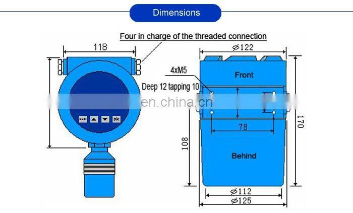 Taijia level gauge Liquid nitrogen level sensor Ultrasonic level meter