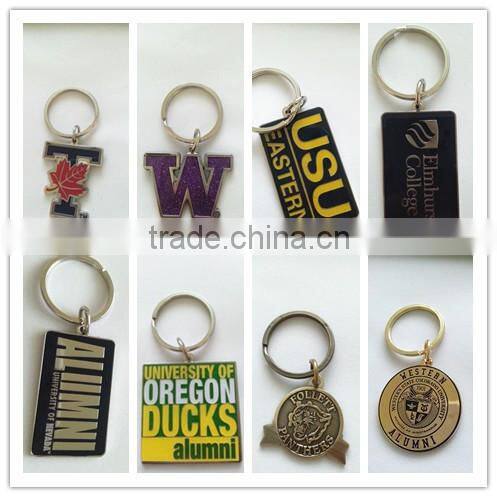 GV nickel number metal key chains 2014 soft enamel