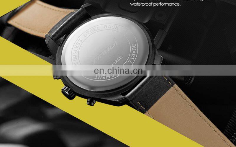 SINOBI Boys Watches Digital S9826G Small Three Dial Chronograph Watches Hand Clock Boys Date Window Business Handwatch