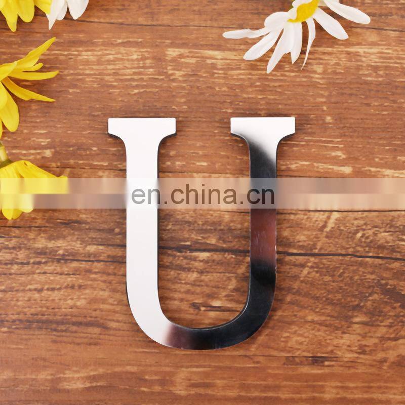 English letters Acrylic Mirror 3D DIY wall stickers home Modern personality Home English Sticker