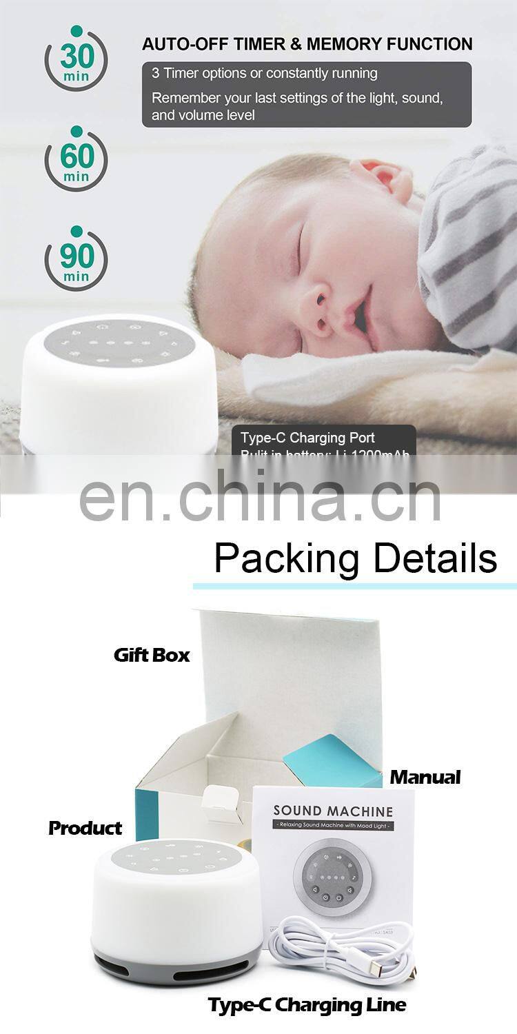 For Sleeping Travel Office Factory Portable Baby Snooz White Noise Sound Sleep Machine