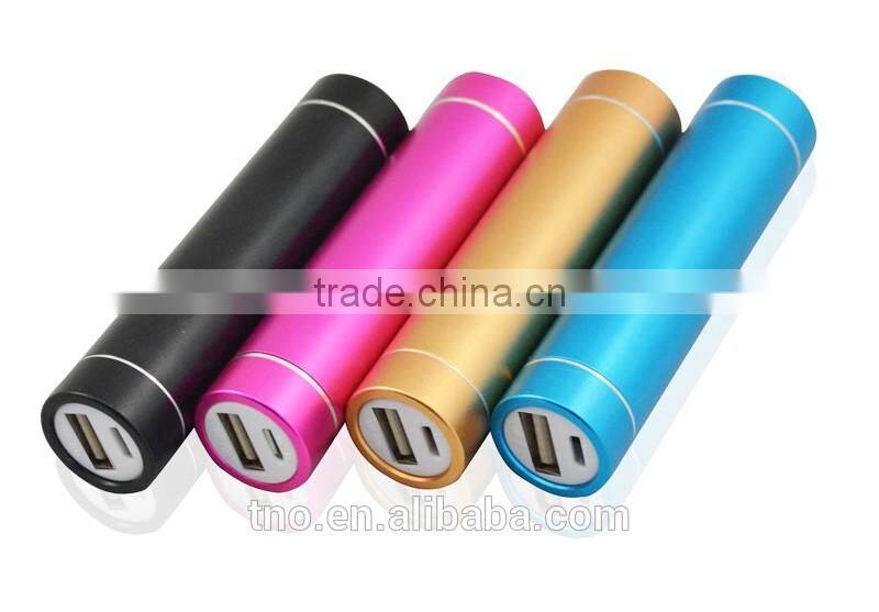 Promotional gift cylindrical 2600mah mobile power bank