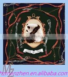 2015 new design silk scarf shawl of animal pattern