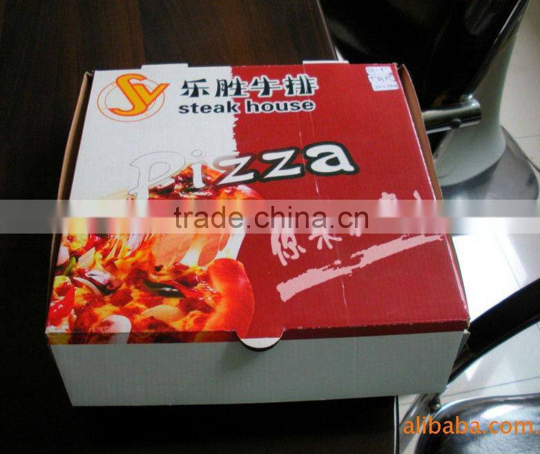 cheap pizza box, ready made bulk brown kraft pizza box with corrugated paper