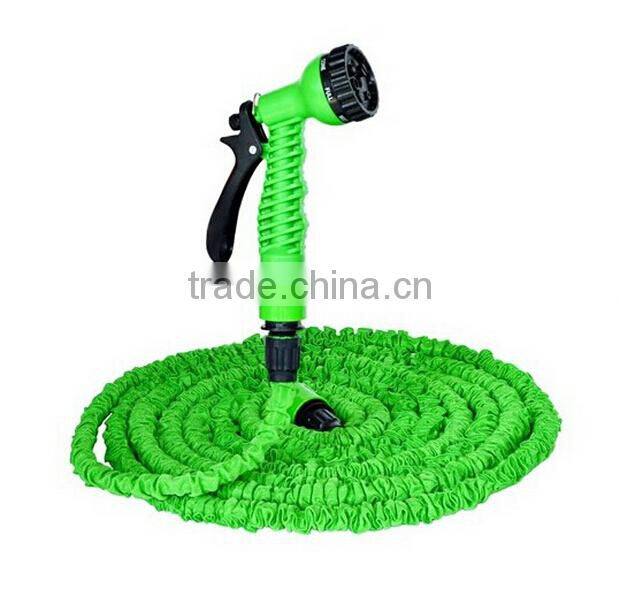 Expandable hose as seen on TV with 7 function gun shrinking garden rubber hose