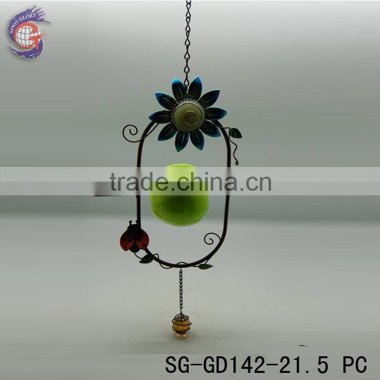 Beautiful dragonfly ornament hanging glow in the dark material metal bird feeder