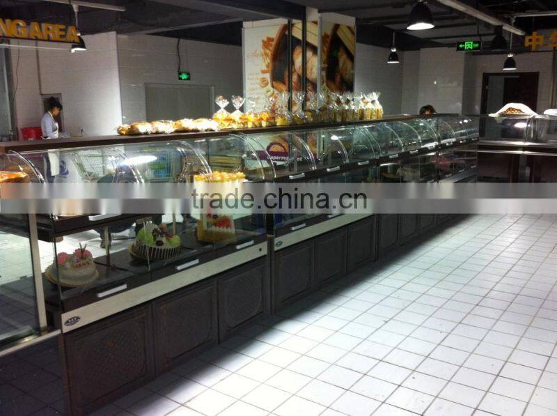 APEX top curved below straight doors acrylic cake stands with lights