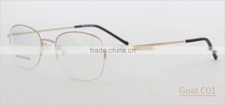 Classic half-rim men metal no brand eyewear optical frames