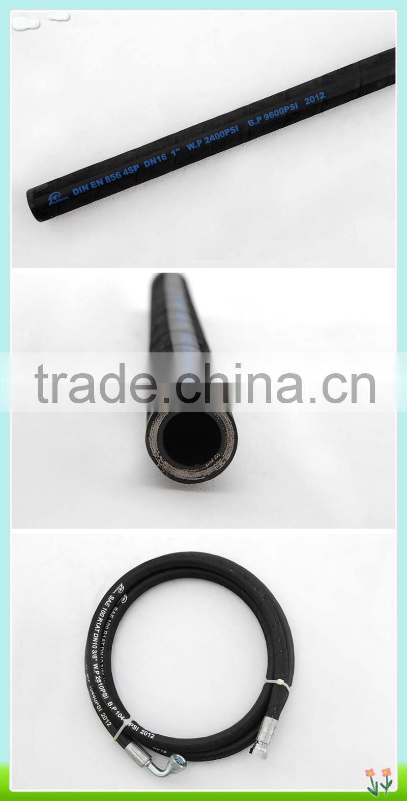 3/4" En856 4SP High Pressure Black Rubber Hydraulic Hose