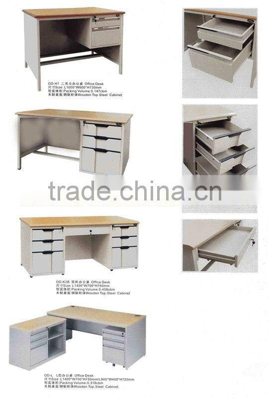 MDF Top metal body office desk kd office desk