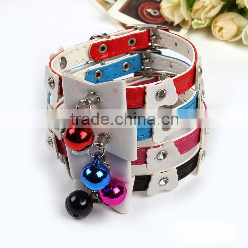 Pet products Pet collar bells dog collar Ribbon cat collar
