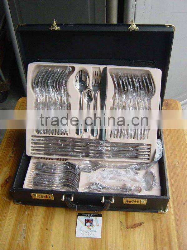 72 pcs tableware/flatware set/cutlery set with wooden box