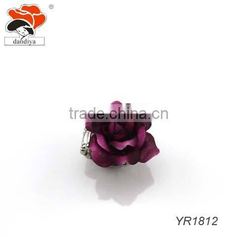 fashion Red roses style handmade ring china factory wholesale