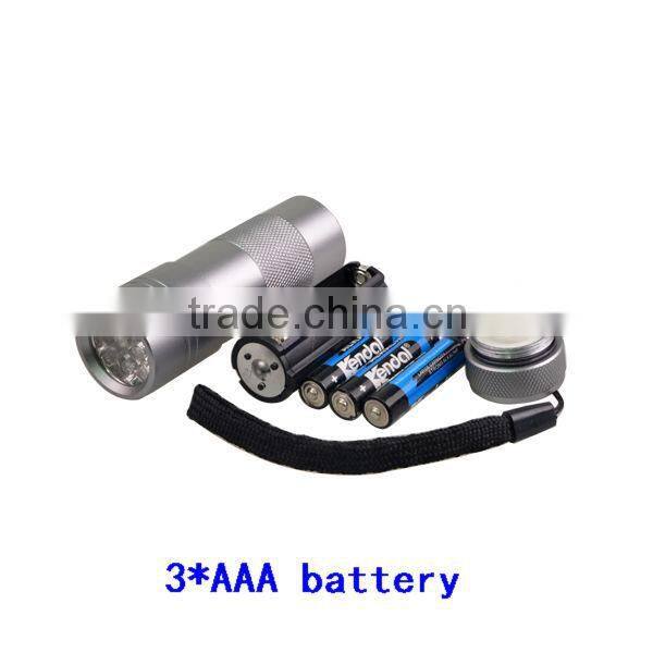365nm UV Flashlight Battery Powered UV Flashlight 365nm With 9 Bulbs