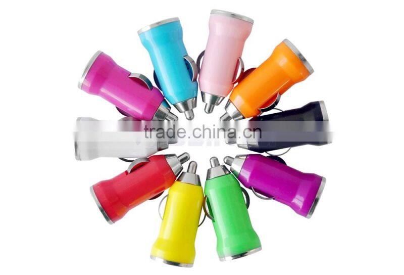 10 Colors Cheap Promotional 1A/5V Car Adapter USB Car Chargers For Mobile Phone iPhone