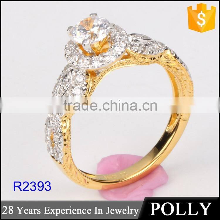 Thailand jewelry manufacturer ring made of big stone 18k gold plating ring designs