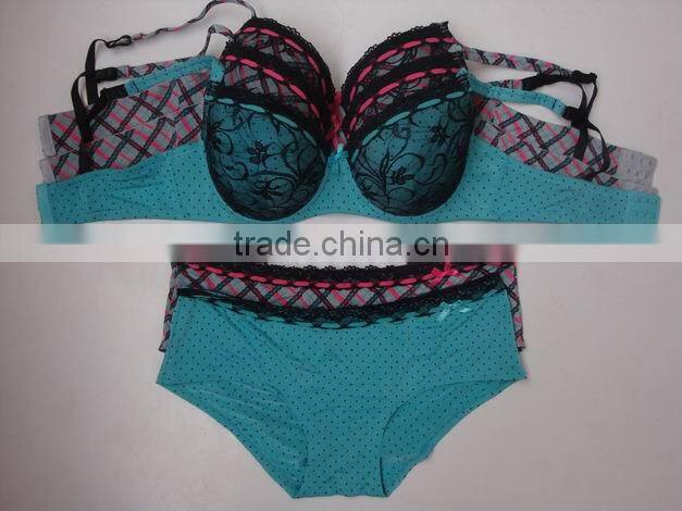 Fashion Plus Size Bras Set,sexy lace women bra panty set