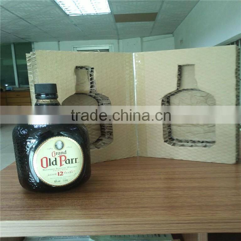 2016 Hot Selling Wine Packaging Box for Single Bottle Packing Box Honeycomb Paper Cushion Kraft Material Customized Design