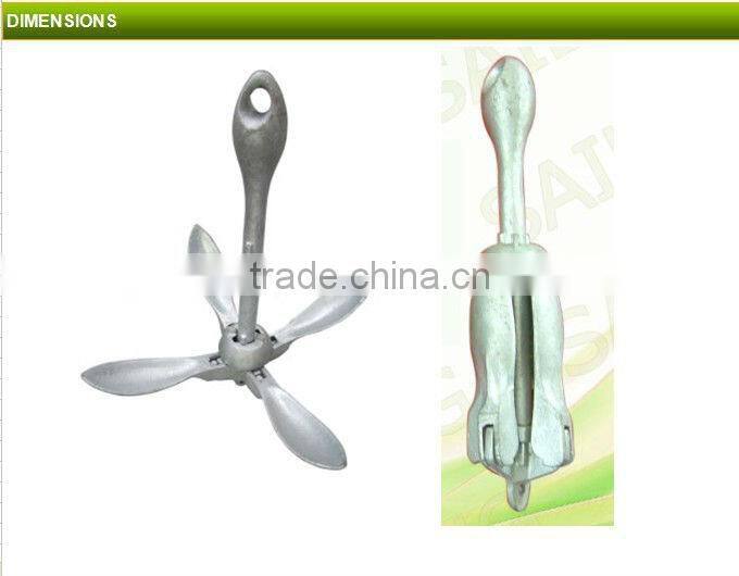 high quality stainless steel 316 a type foldinng marine anchor