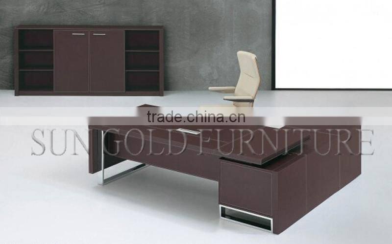 Modern Manager Table Elegant Executive OfficeTempered Glass Desk(SZ-OD491)