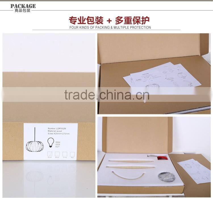 LED pendant Light JK-8005B-25 wooden pendant lamp E27 designer product