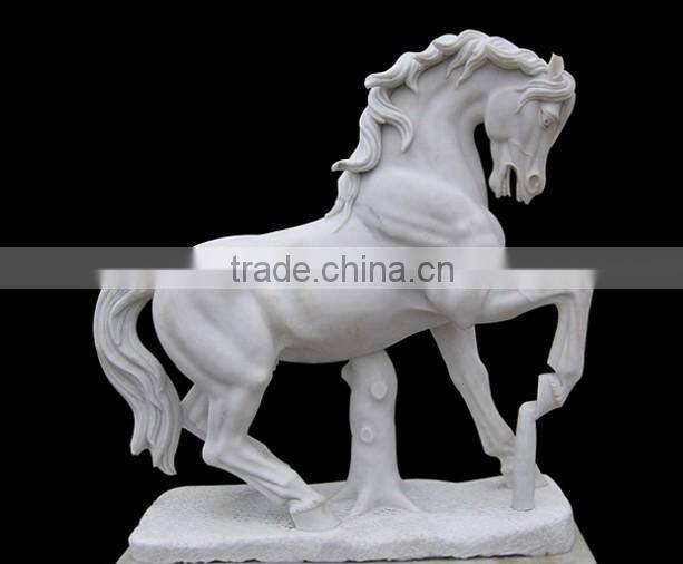 Natural stone white marble lion statues