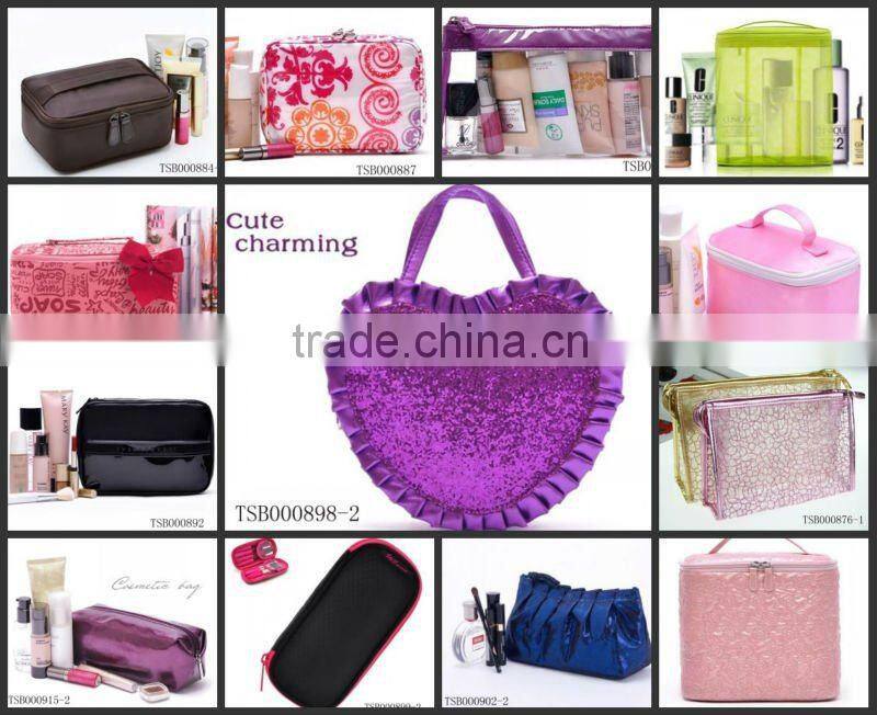 promotional dot satin private label cosmetic bags