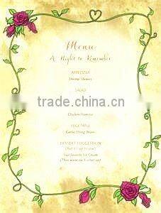 Fashionable Customed PVC Menu Book ,Menu Cover for Saloon Bar