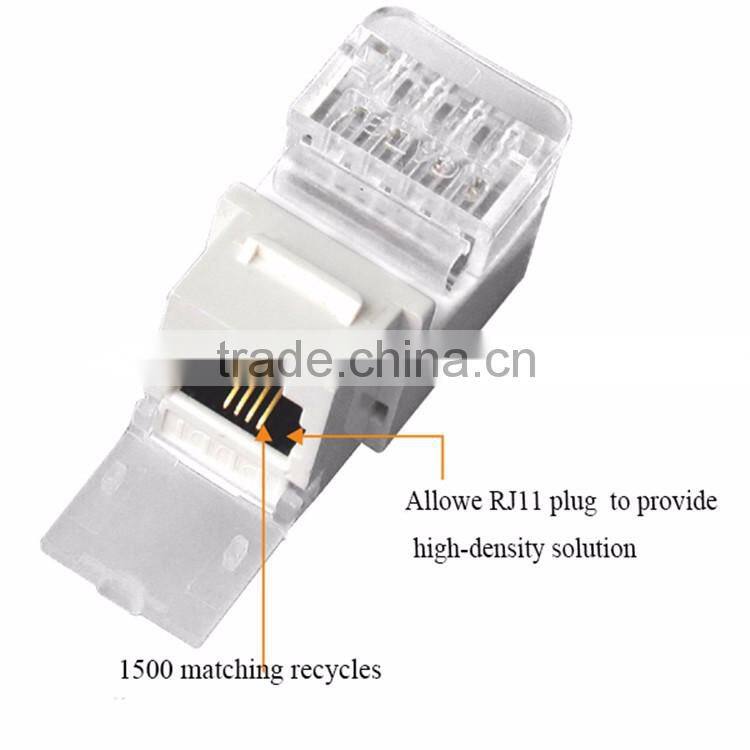 tool less keystone jack, cat3 telephone rj11 keystone jack, jack keystone