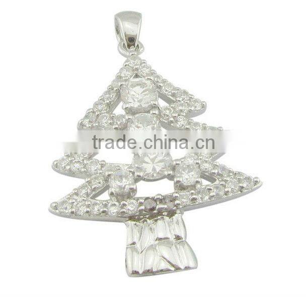 hot fashion jewelry 925 silver jewelry pendant, CZ inlay fashion necklace