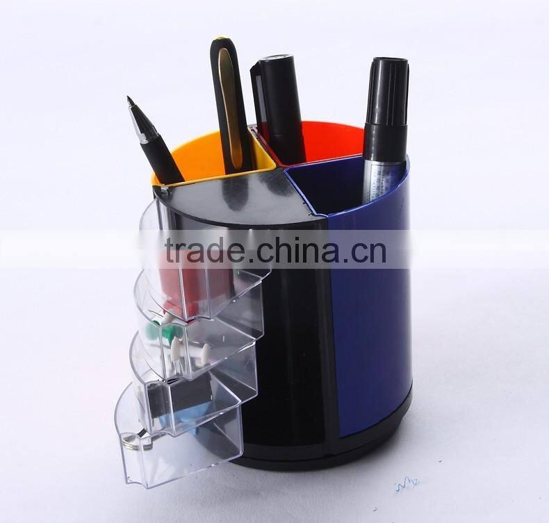 School supplies shantou plastic pen holder desk organizer pencil holder pen stands