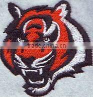Small tiger head Iron on embroidery patch for sale