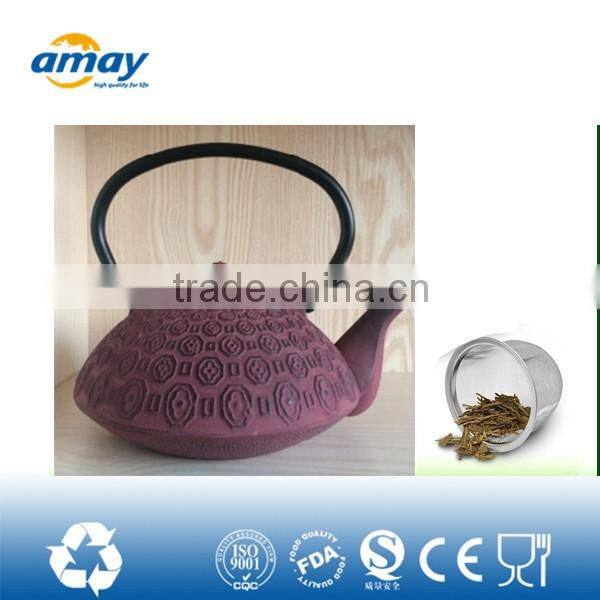 2016 FDA approval teapot with infuser metal material