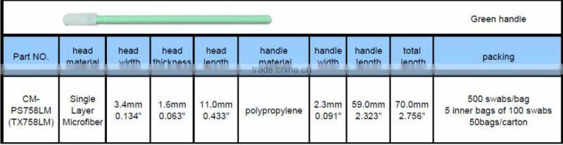 cleanroom swab with polyester head