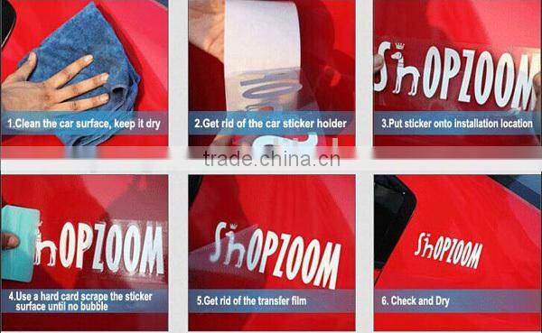 Custom printed vinyl car window sticker